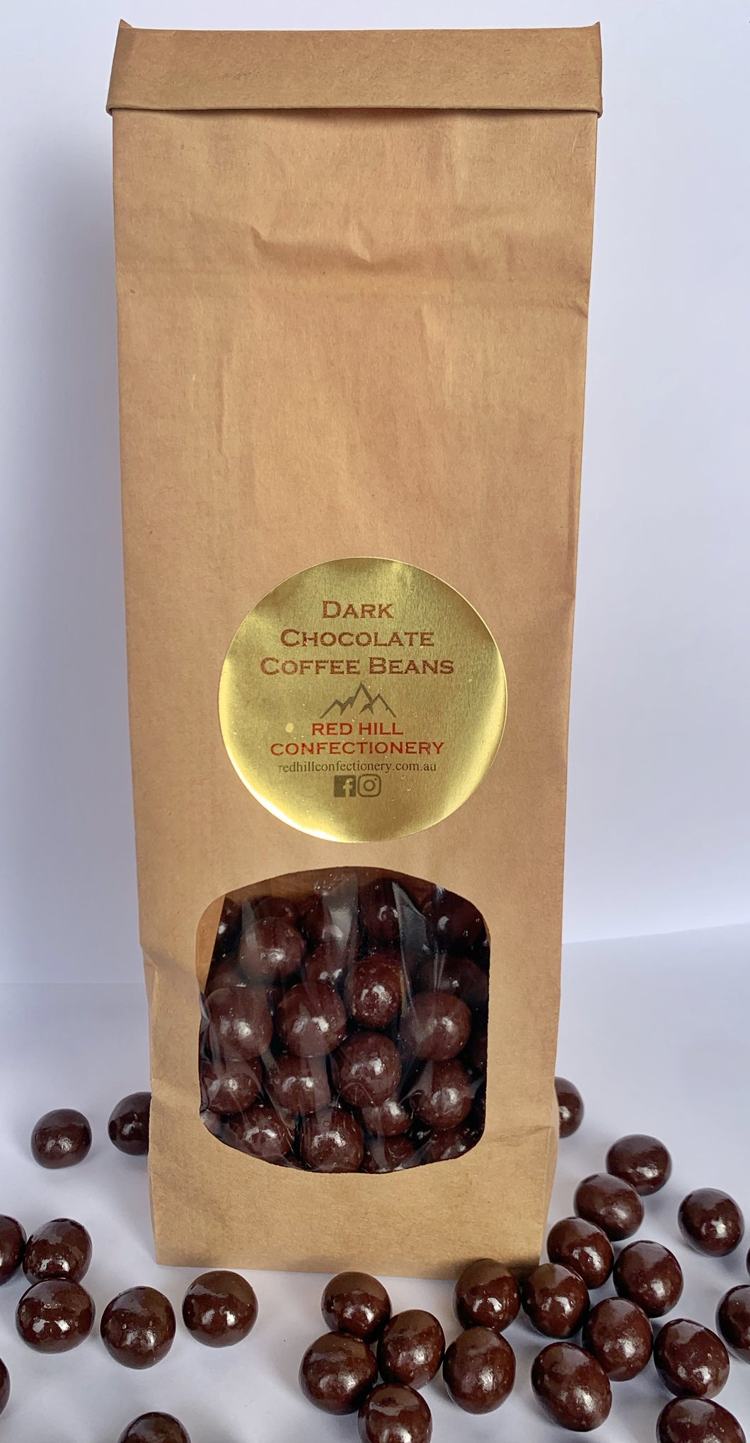 Red Hill Confectionery - Dark Chocolate Coated Coffee Beans 250g Bag
