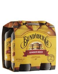 Bundaberg GINGER BEER 4 Pack 375ml Glass Bottles