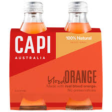 CAPI Glass 250ml BLOOD ORANGE 4PACK