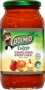 DOLMIO Extra Tomato Onion & Roast Garlic PASTA SAUCE 500g