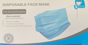 FACE MASKS DISPOSABLE PACKS OF 50