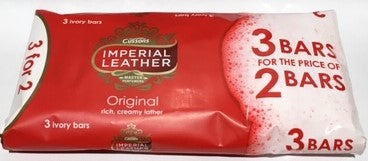 Cussons IMPERIAL LEATHER SOAP 3 x 100g Pack