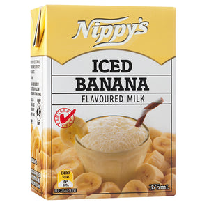 Nippy's ICED BANANA Long Life Flavoured Milk 24 x 375ml Case
