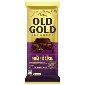 CADBURY Block Chocolate OLD GOLD RUM AND RAISIN 180g