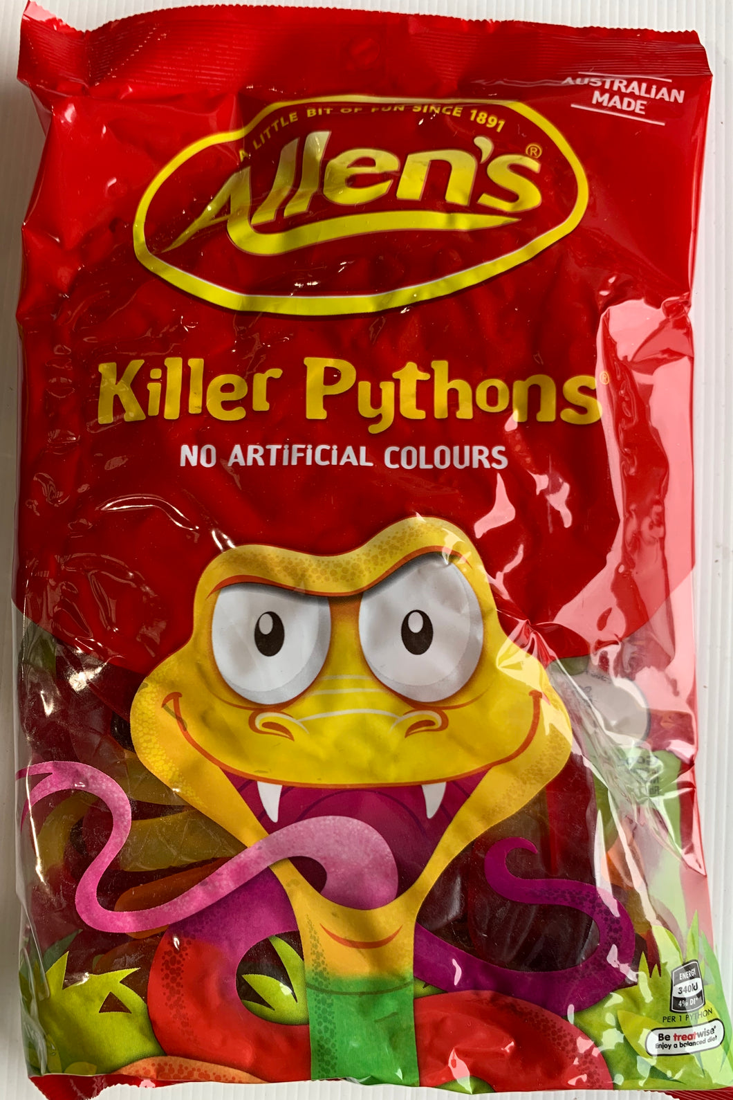 Allens 1kg Lollies KILLER PYTHONS