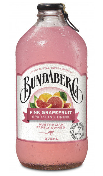 Bundaberg PINK GRAPEFRUIT 12 X 375ml Glass Bottles