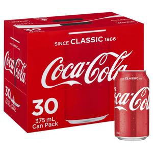 COKE Coca Cola CANS 30 x 375ml