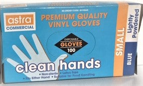Small Lightly Powdered  GLOVES - Food Handling 100’s