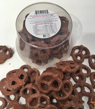 Load image into Gallery viewer, Red Hill Confectionery - Chocolate Coated Pretzels 130g Tub

