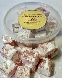 Red Hill Confectionery - Rose Almond Turkish Delight 200g Tub