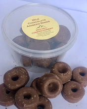 Load image into Gallery viewer, Red Hill Confectionery - Milk Chocolate Coated Aniseed Rings 200g Tub
