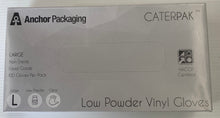 Load image into Gallery viewer, Low Powder CLEAR VINYL GLOVES - Large 100 Gloves Per Pack
