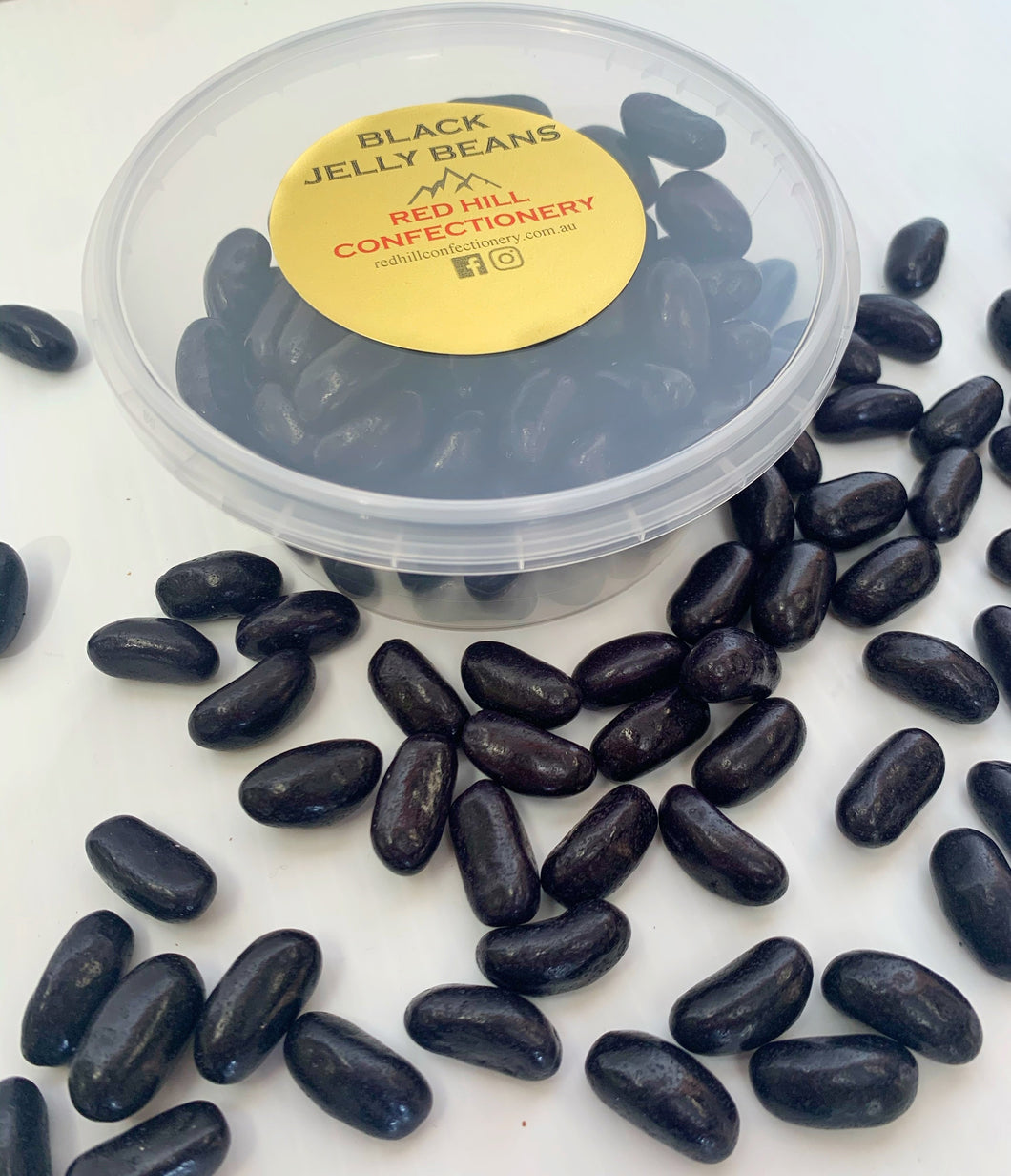 Red Hill Confectionery - Black Jelly Beans 200g Tub