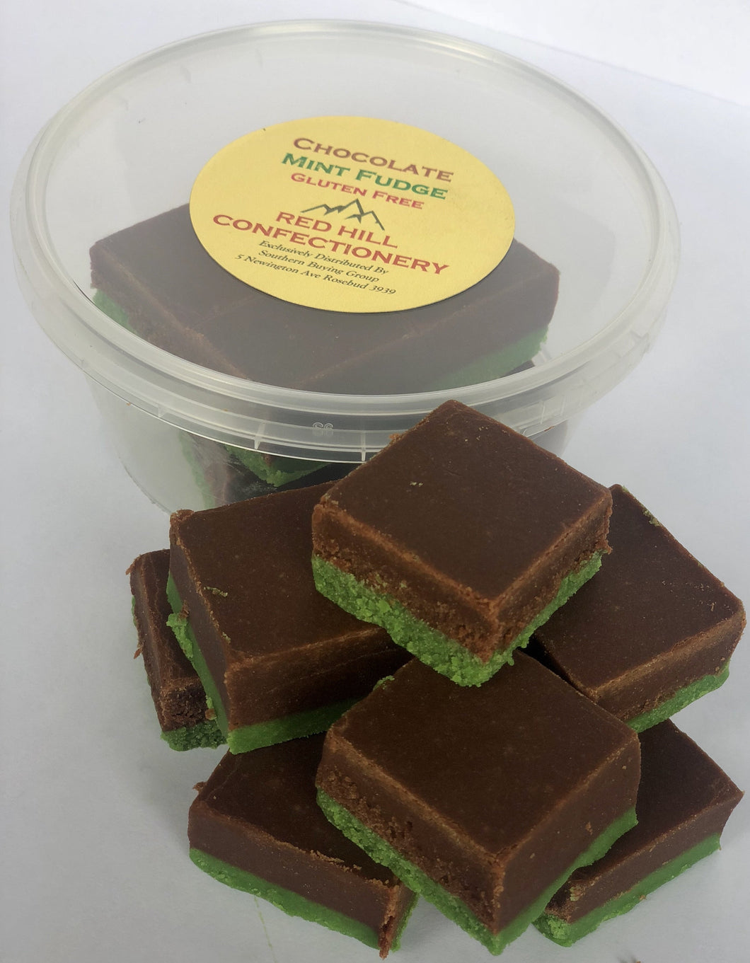 Red Hill Confectionery - Chocolate Mint Fudge 160g Tub