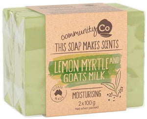 Community Co LEMON MYRTLE & GOATS MILK SOAP 2 x 100gram