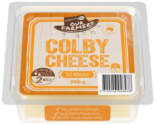 Community Co COLBY CHEESE SLICES 12's
