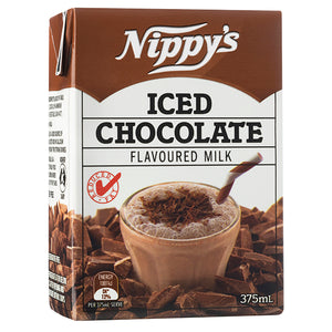 Nippy's ICED CHOCOLATE Long Life Flavoured Milk 24 x 375ml Case