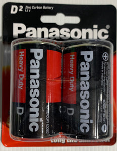 Panasonic D 2 Pack Batteries Heavy Duty