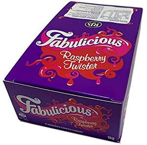 RJ's FABULICIOUS RASPBERRY TWISTER Approx 45 per box (Previous Wonka)