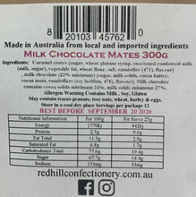 Load image into Gallery viewer, Red Hill Confectionery - Chocolate Caramel Mates 300g Bag
