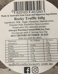 Red Hill Confectionery - Rocky Road Peanut Cream 160g Tub