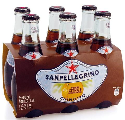 San Pellegrino CHINOTTO 250ml x 6 Pack Glass Bottles